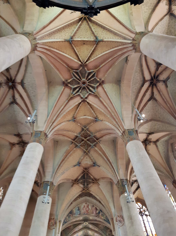 Detail of the vaulting in St. Bartholomew's Cathedral in Pilsen