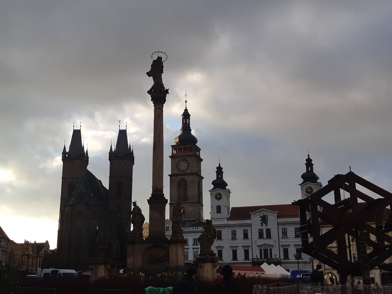Stunning spires of the White Tower and the Cathedral of the Holy Spirit in Hradec Kralove