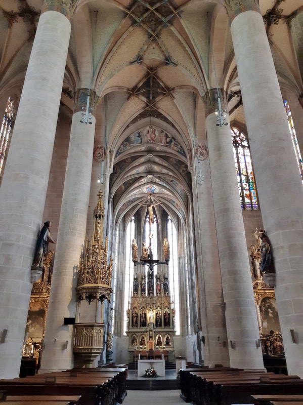 Interior of St. Bartholomew's Cathedral in Pilsen