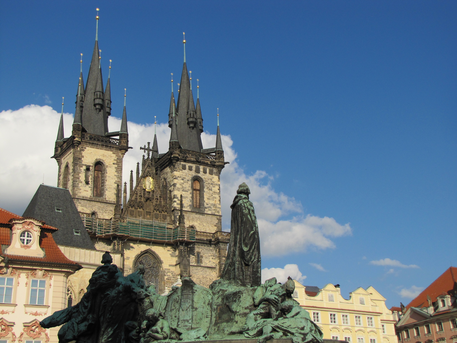 Prague statue of Jan Hus